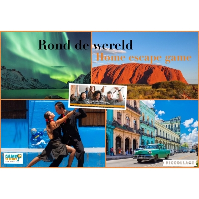 "Rond de wereld" escape game voor thuis "Rond de wereld" escape game voor thuis